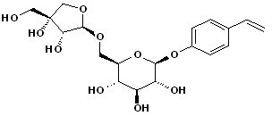 p-Vinylphenyl O-[beta-D-apiofuranosyl-(1-6)]-beta-D-glucopyranoside 